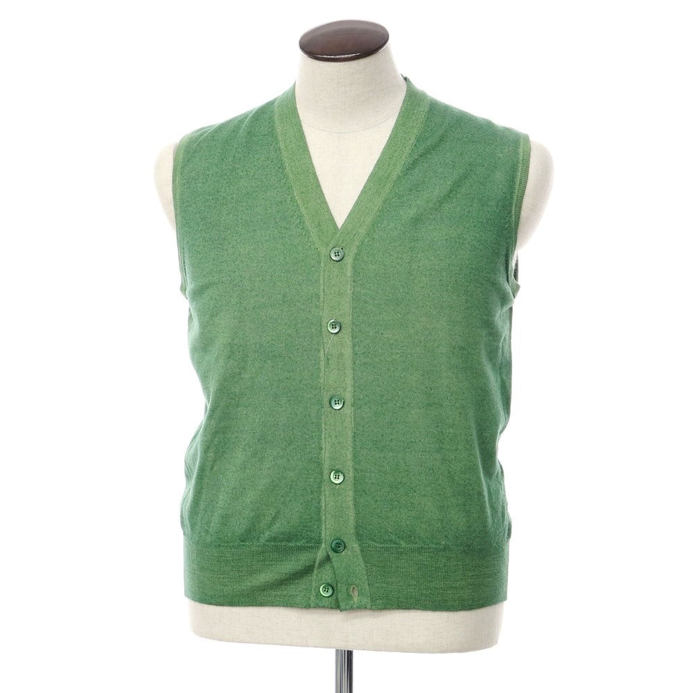[Used] CRUCIANI high gauge wool knit vest cardigan green [size 48] [GRN] [A/W] [Condition rank C] [Men&