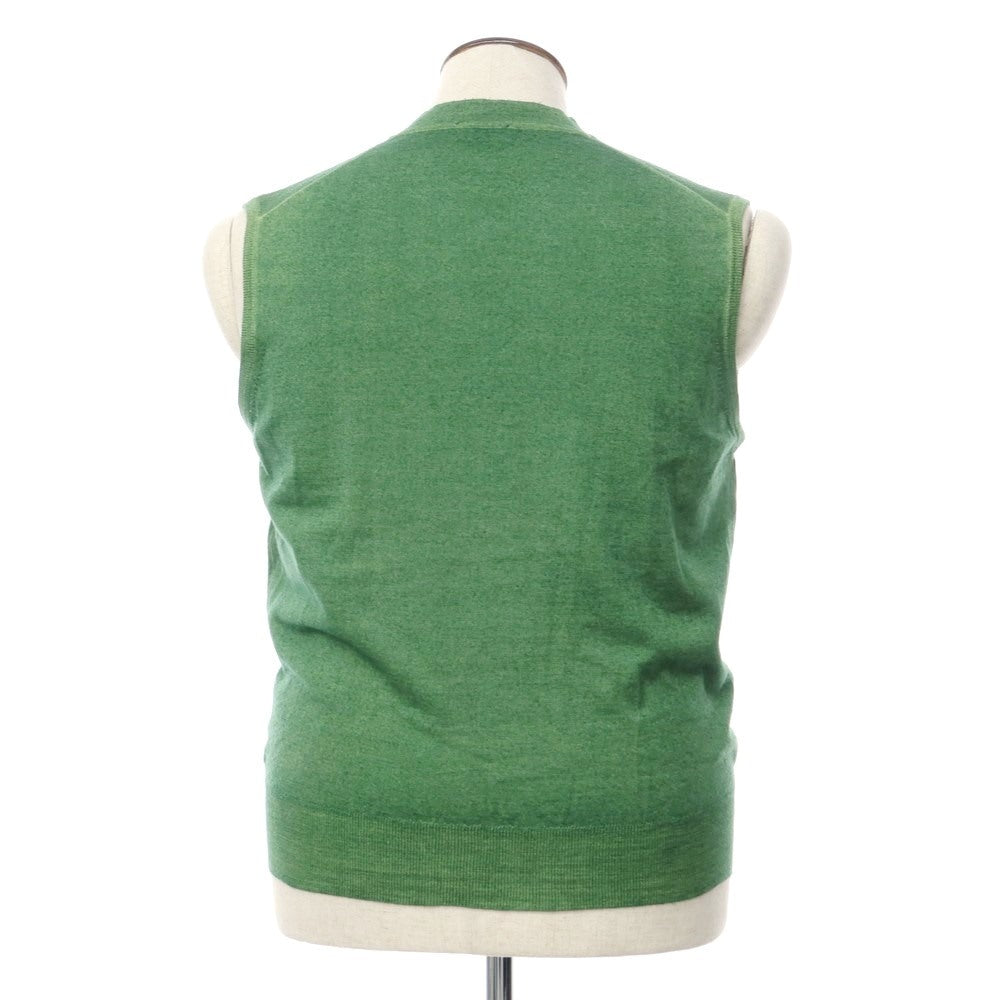 [Used] CRUCIANI high gauge wool knit vest cardigan green [size 48] [GRN] [A/W] [Condition rank C] [Men&