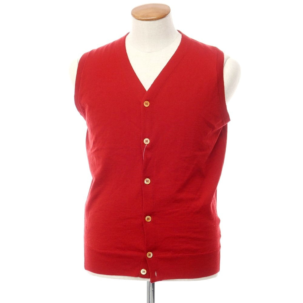 [Used] John Smedley JOHN SMEDLEY High Gauge Wool Knit Vest Cardigan Red [Size M] [RED] [A/W] [Condition Rank B] ​​[Men&