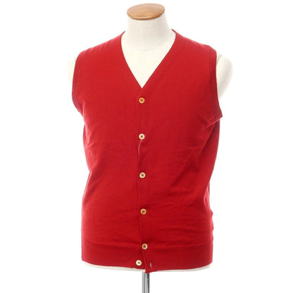 [Used] John Smedley JOHN SMEDLEY High Gauge Wool Knit Vest Cardigan Red [Size M] [RED] [A/W] [Condition Rank B] ​​[Men&