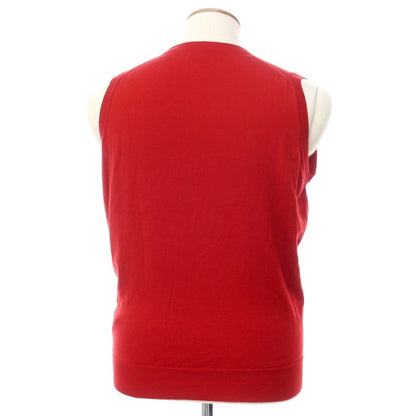 [Used] John Smedley JOHN SMEDLEY High Gauge Wool Knit Vest Cardigan Red [Size M] [RED] [A/W] [Condition Rank B] ​​[Men&