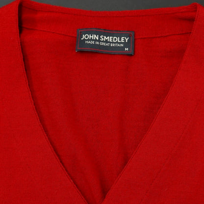 [Used] John Smedley JOHN SMEDLEY High Gauge Wool Knit Vest Cardigan Red [Size M] [RED] [A/W] [Condition Rank B] ​​[Men&