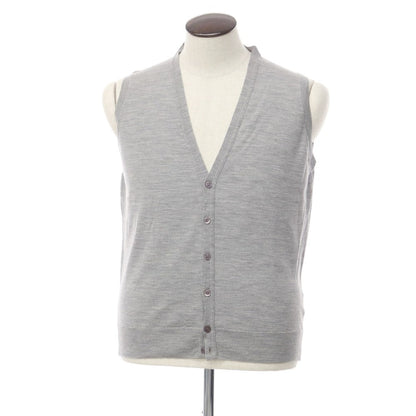 [Used] John Smedley JOHN SMEDLEY high gauge wool knit vest cardigan gray [Size L] [GRY] [A/W] [Condition rank B] ​​[Men&