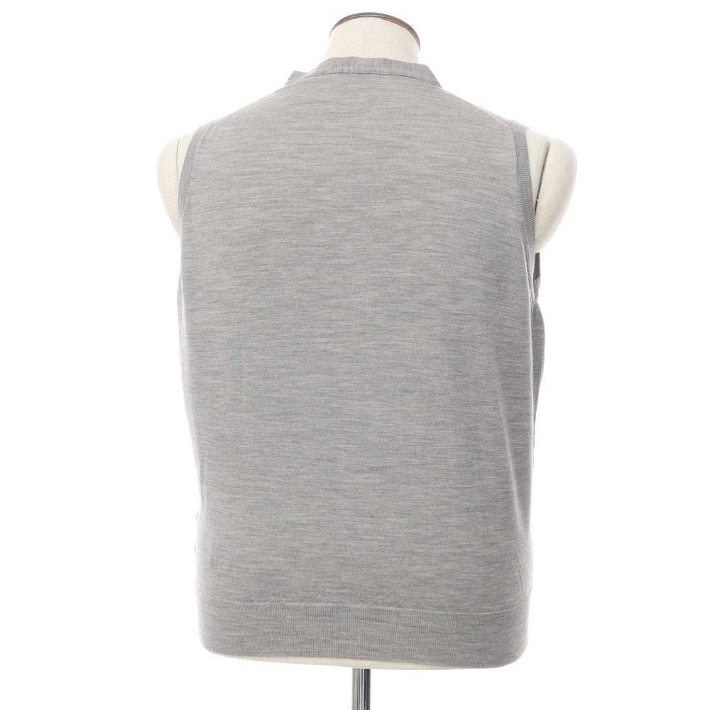 [Used] John Smedley JOHN SMEDLEY high gauge wool knit vest cardigan gray [Size L] [GRY] [A/W] [Condition rank B] ​​[Men&