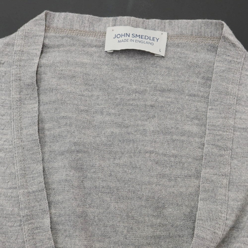 [Used] John Smedley JOHN SMEDLEY high gauge wool knit vest cardigan gray [Size L] [GRY] [A/W] [Condition rank B] ​​[Men&