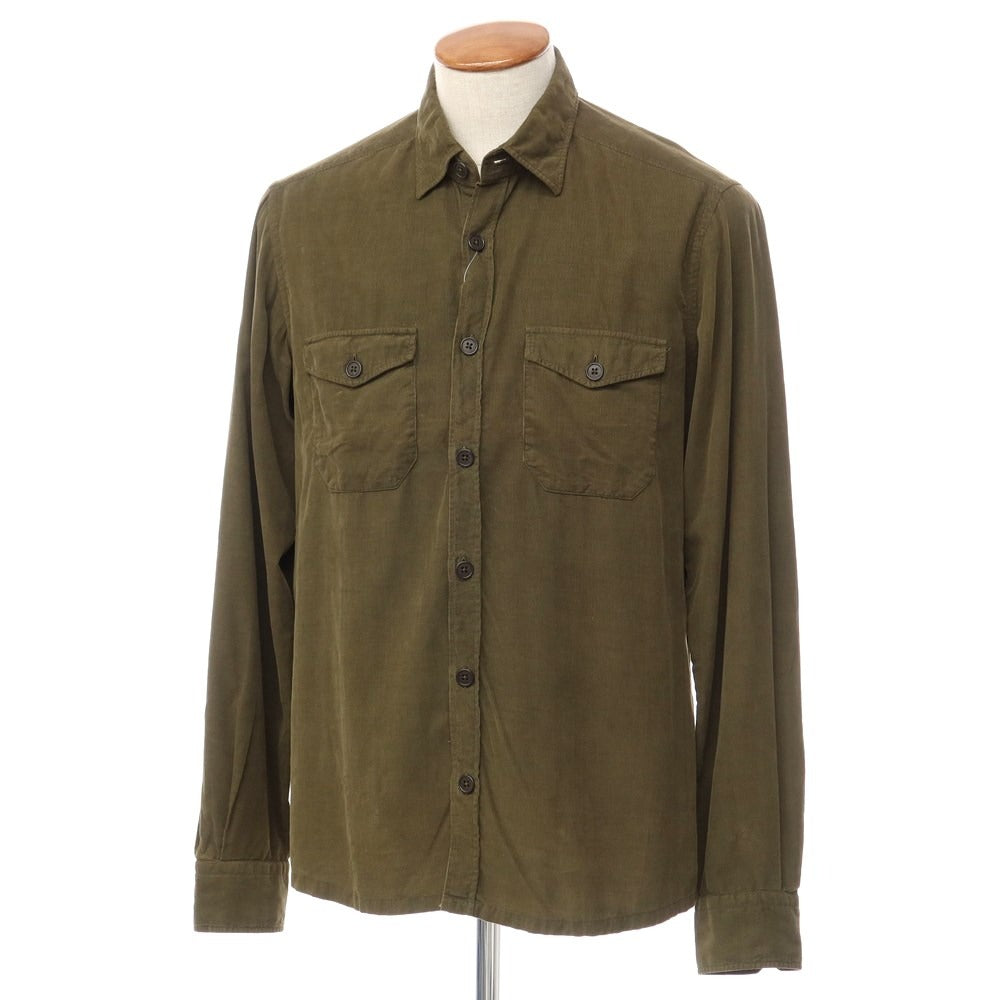 [Used] Glanshirt Cotton Corduroy Casual Shirt Dark Olive [Size 40] [GRN] [A/W] [Condition Rank B] ​​[Men&