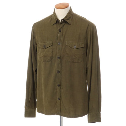 [Used] Glanshirt Cotton Corduroy Casual Shirt Dark Olive [Size 40] [GRN] [A/W] [Condition Rank B] ​​[Men&