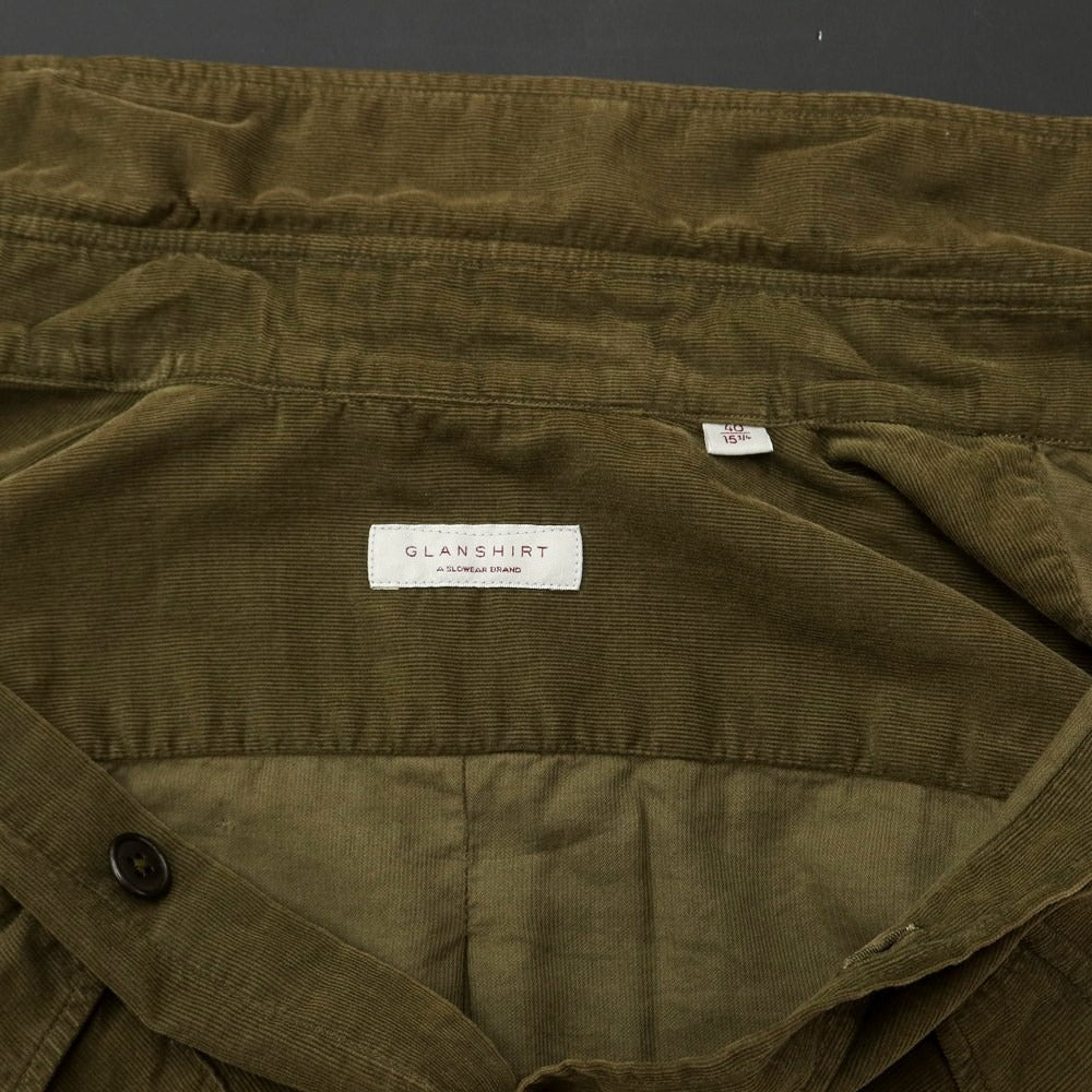 [Used] Glanshirt Cotton Corduroy Casual Shirt Dark Olive [Size 40] [GRN] [A/W] [Condition Rank B] ​​[Men&