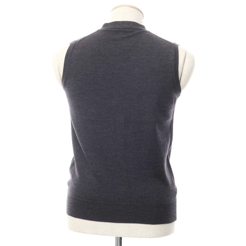 [Used] Alessandro Luppi high gauge wool knit vest cardigan dark grey [size 44] [GRY] [A/W] [Condition rank B] ​​[Men&
