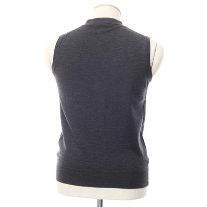 [Used] Alessandro Luppi high gauge wool knit vest cardigan dark grey [size 44] [GRY] [A/W] [Condition rank B] ​​[Men&