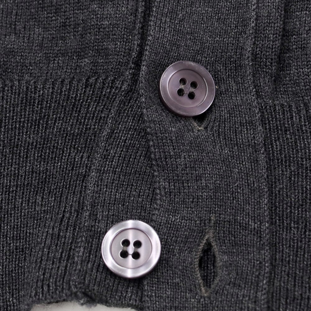 [Used] Alessandro Luppi high gauge wool knit vest cardigan dark grey [size 44] [GRY] [A/W] [Condition rank B] ​​[Men&