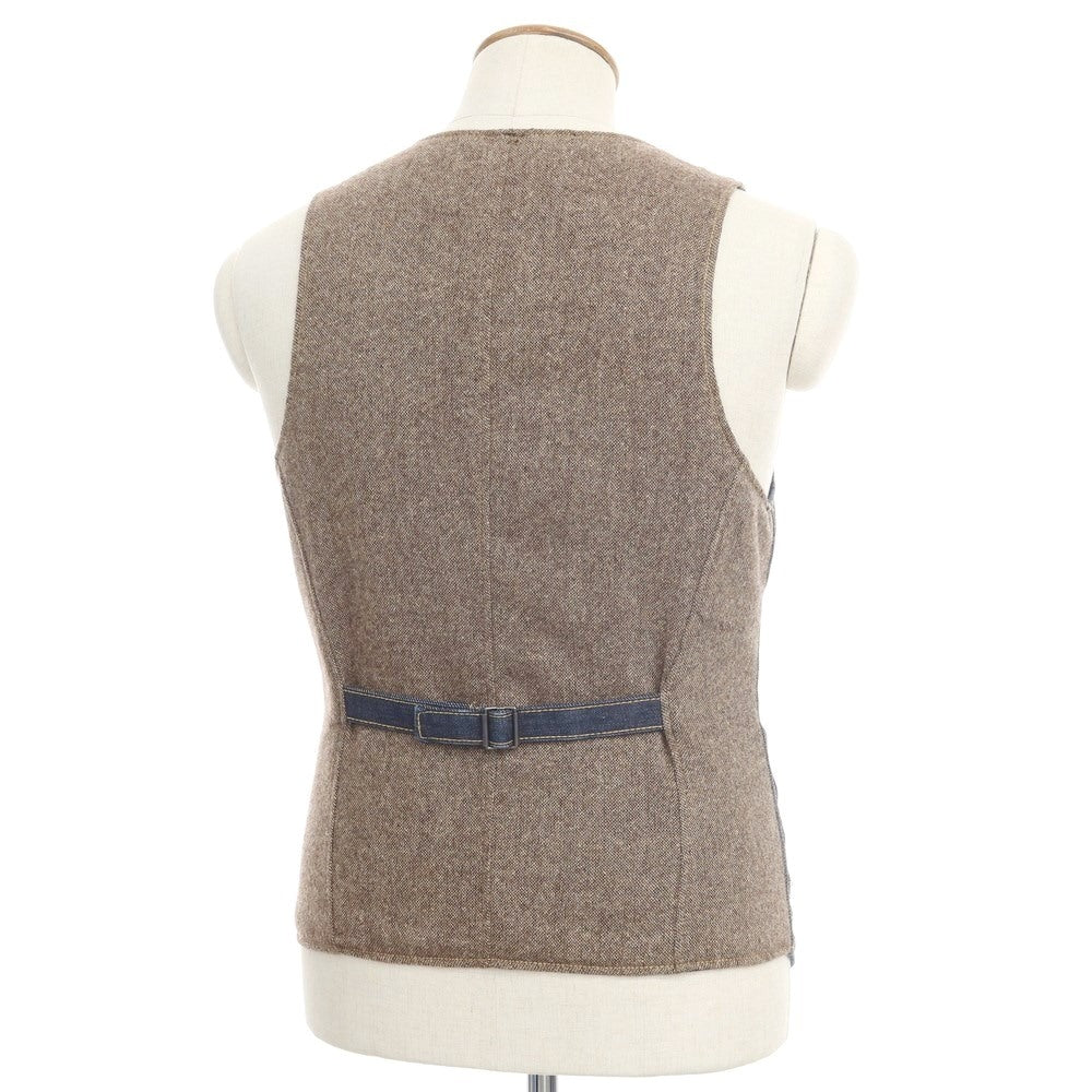 [Used] glamb denim gilet vest navy x brown [size 2] [NVY] [A/W] [Condition rank B] ​​[Men&