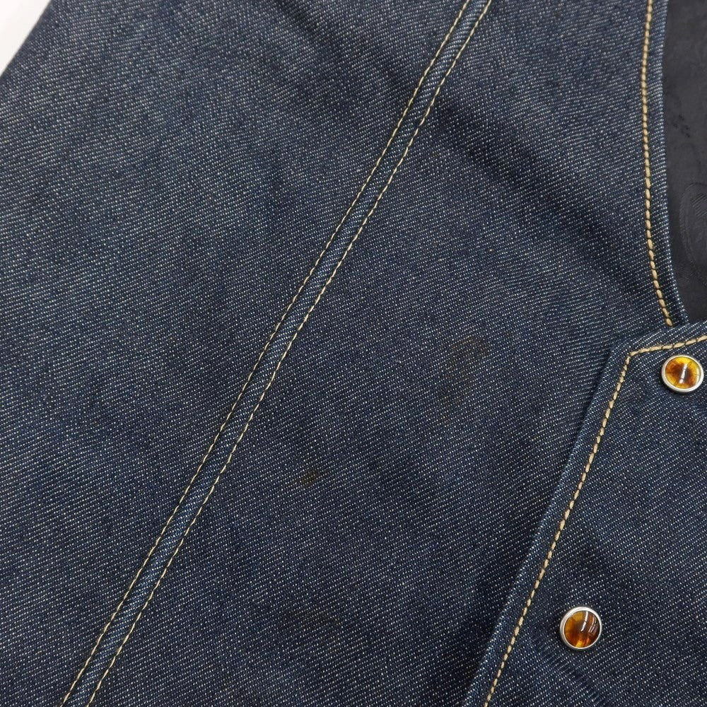 [Used] glamb denim gilet vest navy x brown [size 2] [NVY] [A/W] [Condition rank B] ​​[Men&