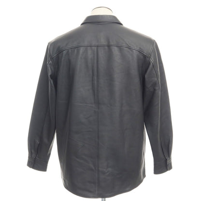 [Used] Supreme 2021 Autumn/Winter Leather Shirt Casual Shirt
 Black [Size L] [BLK] [A/W] [Condition Rank A] [Men&