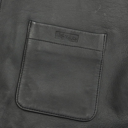 [Used] Supreme 2021 Autumn/Winter Leather Shirt Casual Shirt
 Black [Size L] [BLK] [A/W] [Condition Rank A] [Men&