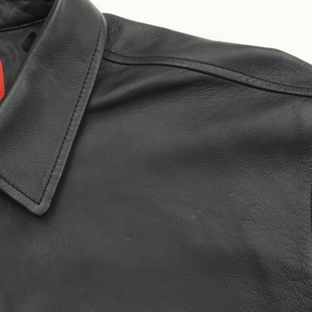 [Used] Supreme 2021 Autumn/Winter Leather Shirt Casual Shirt
 Black [Size L] [BLK] [A/W] [Condition Rank A] [Men&