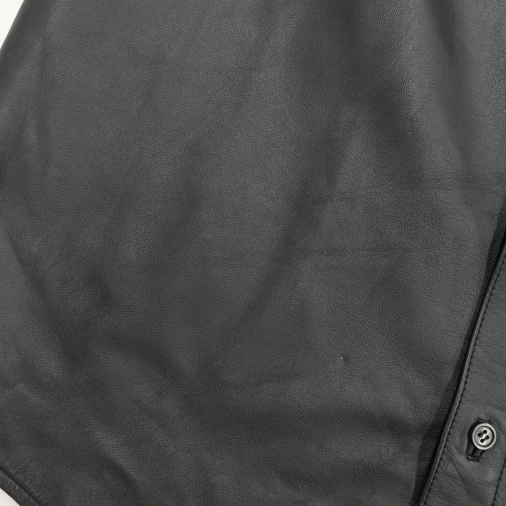 [Used] Supreme 2021 Autumn/Winter Leather Shirt Casual Shirt
 Black [Size L] [BLK] [A/W] [Condition Rank A] [Men&