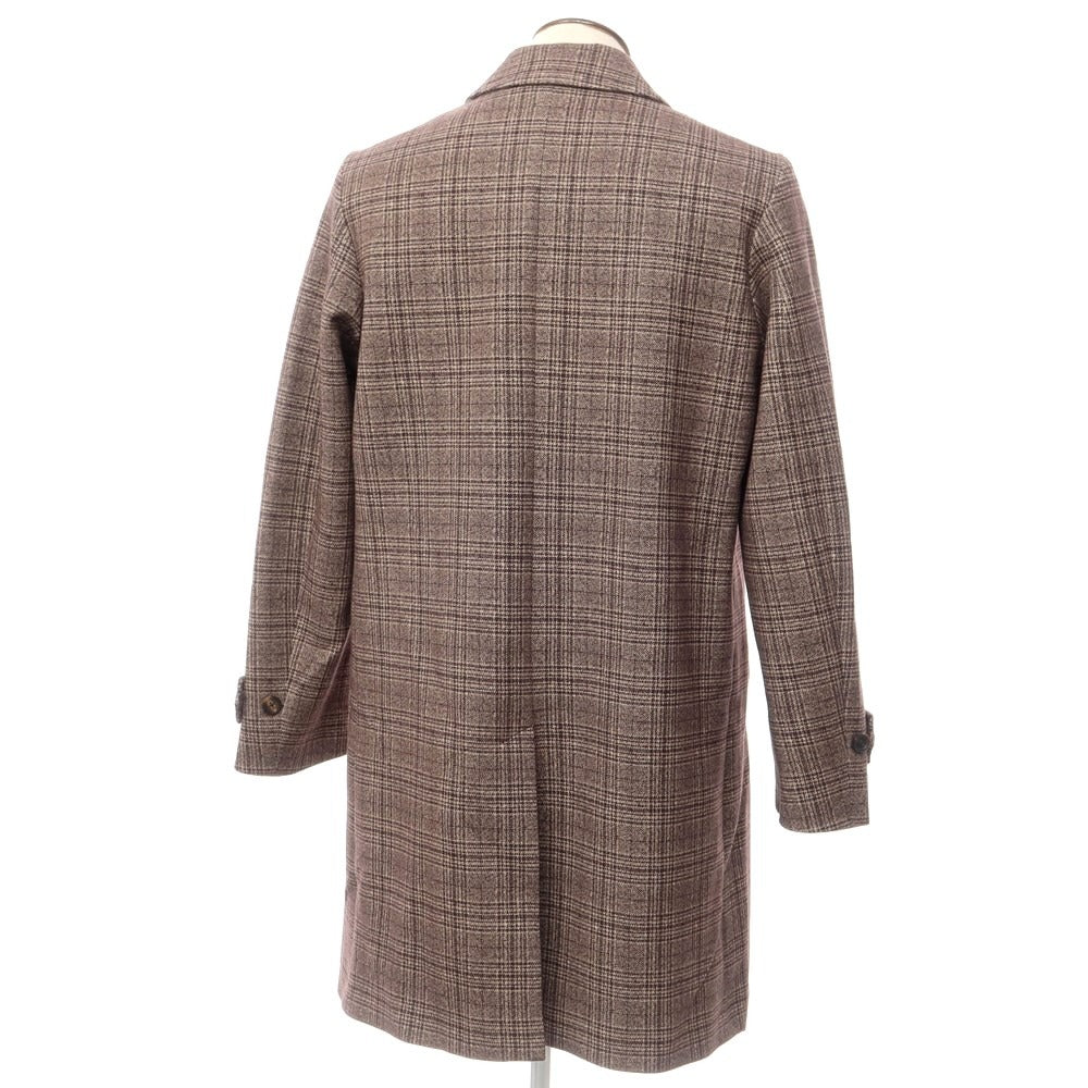 [Used] CIRCOLO 1901 Cotton Jersey Check Balmac Coat Brown [Size 50] [BRW] [A/W] [Condition Rank A] [Men&