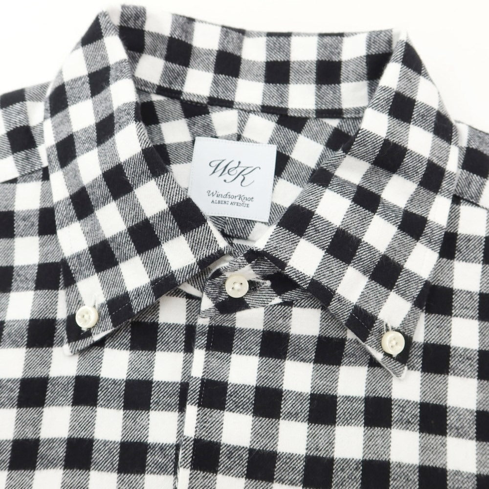 [Used] WindsorKnot Cotton Check Button-down Casual Shirt Black x White [Size 39 (Paper Tag)] [BLK] [A/W] [Condition Rank B] ​​[Men&