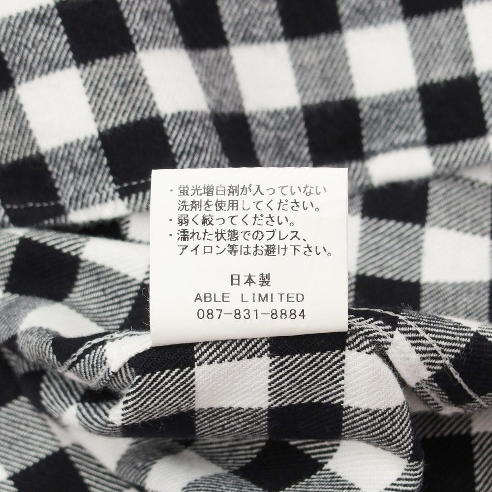 [Used] WindsorKnot Cotton Check Button-down Casual Shirt Black x White [Size 39 (Paper Tag)] [BLK] [A/W] [Condition Rank B] ​​[Men&