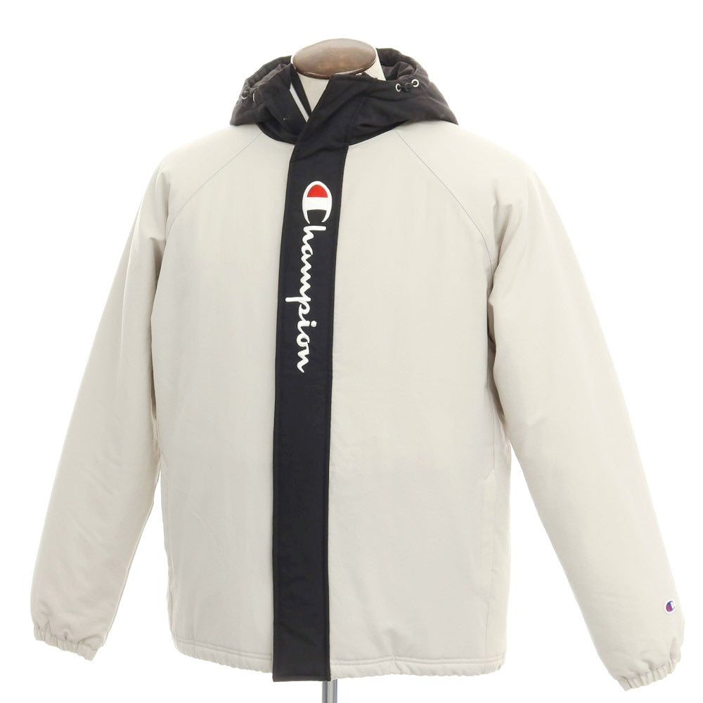 【中古】チャンピオン Champion ポリエステル フーディー 中綿ブルゾン グレーxブラック【サイズXL】【GRY】【A/W】【状態ランクB】【メンズ】【768986】