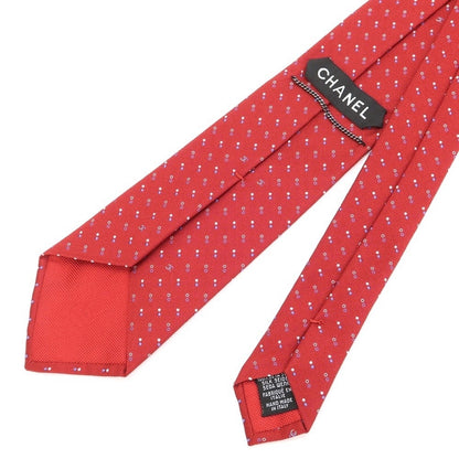 【中古】シャネル CHANEL 小紋柄ネクタイ
 レッド【サイズ－】【RED】【S/S/A/W】【状態ランクB】【メンズ】
【769379】