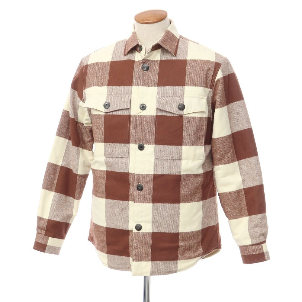 [Used] GUY ROVER Cotton Check Padded Casual Shirt Brown x Off-White [Size M] [BRW] [A/W] [Condition Rank A] [Men&