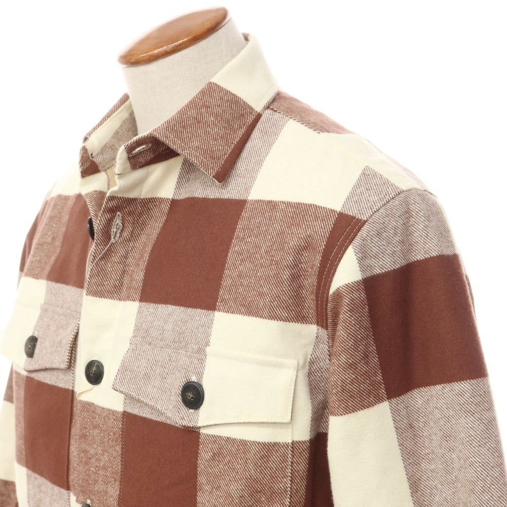 [Used] GUY ROVER Cotton Check Padded Casual Shirt Brown x Off-White [Size M] [BRW] [A/W] [Condition Rank A] [Men&