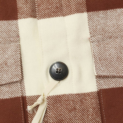 [Used] GUY ROVER Cotton Check Padded Casual Shirt Brown x Off-White [Size M] [BRW] [A/W] [Condition Rank A] [Men&