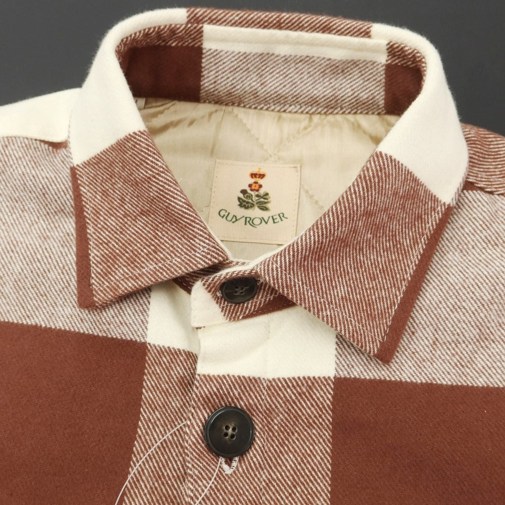 [Used] GUY ROVER Cotton Check Padded Casual Shirt Brown x Off-White [Size XL] [BRW] [A/W] [Condition Rank A] [Men&