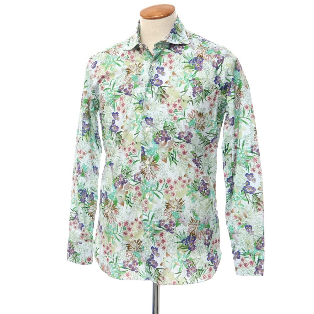 【中古】【未使用】ボリエッロ BORRIELLO カジュアルシャツ
 ライトブルーxグリーン【サイズ40】【BLU】【S/S/A/W】【状態ランクS】【メンズ】
【769494】 BPD