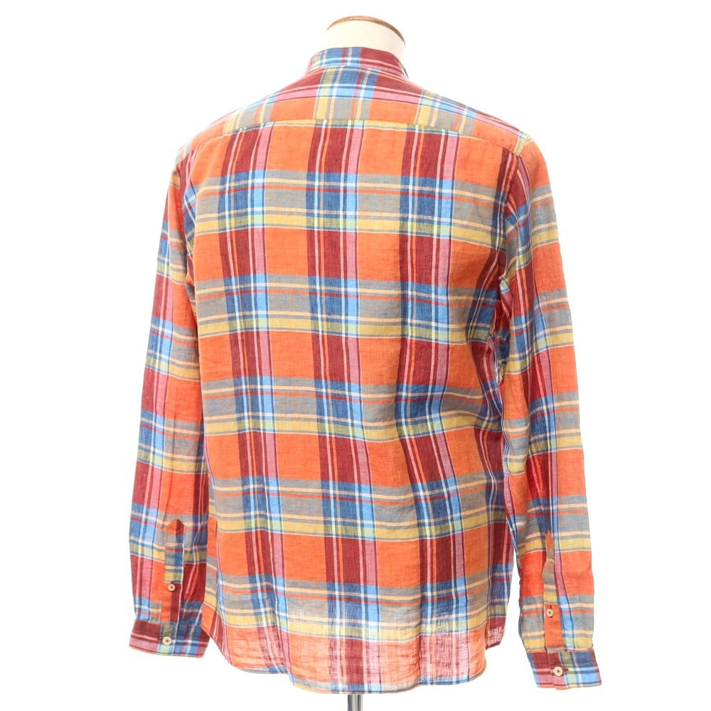 [Used] ALESSANDRO GHERARDI casual shirt
 Orange x Blue x Dark Red [Size M] [ORG] [S/S] [Condition Rank A] [Men&