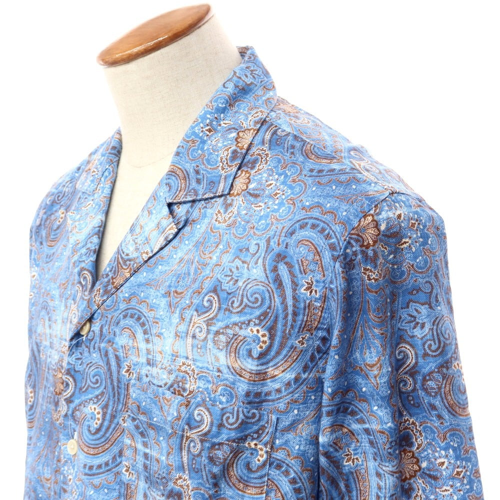 [Used] Alessandro Gherardi ALESSANDRO GHERARDI Cotton Paisley Open Collar Shirt Blue x Brown x White [Size M] [BLU] [S/S/A/W] [Condition Rank A] [Men&