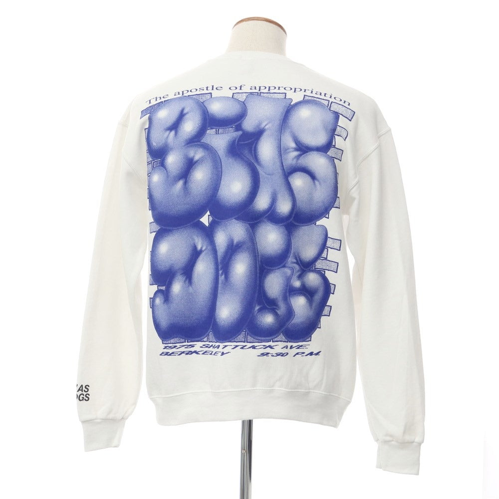 [Used] BIAS DOGS Polyester Cotton Print Sweatshirt White x Blue [Size M] [WHT] [A/W] [Condition Rank C] [Men&