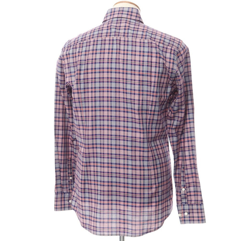 【中古】ヒューゴボス HUGO BOSS カジュアルシャツ
 ネイビーxレッドxホワイト【サイズ39】【NVY】【S/S/A/W】【状態ランクB】【メンズ】
【769486】[EPD]