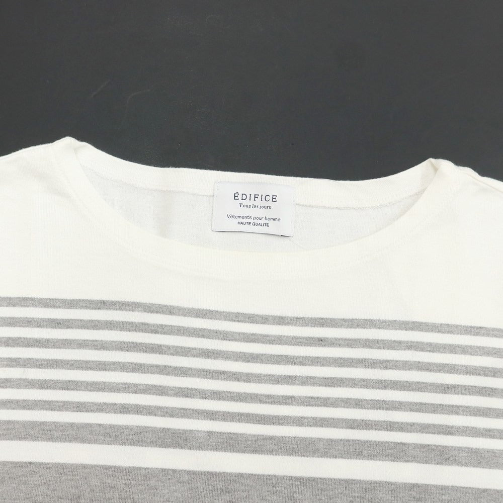 【中古】エディフィス EDIFICE 長袖Ｔシャツ
 ホワイトxグレー【サイズ48】【WHT】【S/S/A/W】【状態ランクB】【メンズ】
【769584】 CPD