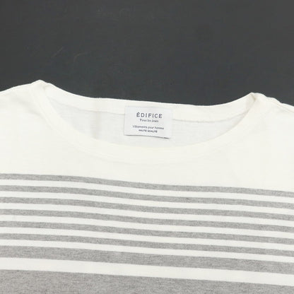 【中古】エディフィス EDIFICE 長袖Ｔシャツ
 ホワイトxグレー【サイズ48】【WHT】【S/S/A/W】【状態ランクB】【メンズ】
【769584】 CPD