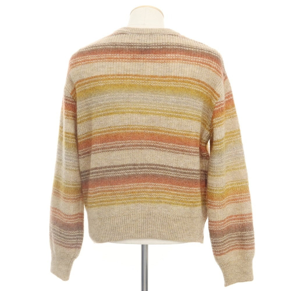 [Used] MUKAI 2022 Fall/Winter Pullover Knit 
Brown beige x multi-color [Size 1] [BRW] [A/W] [Condition Rank A] [Men&