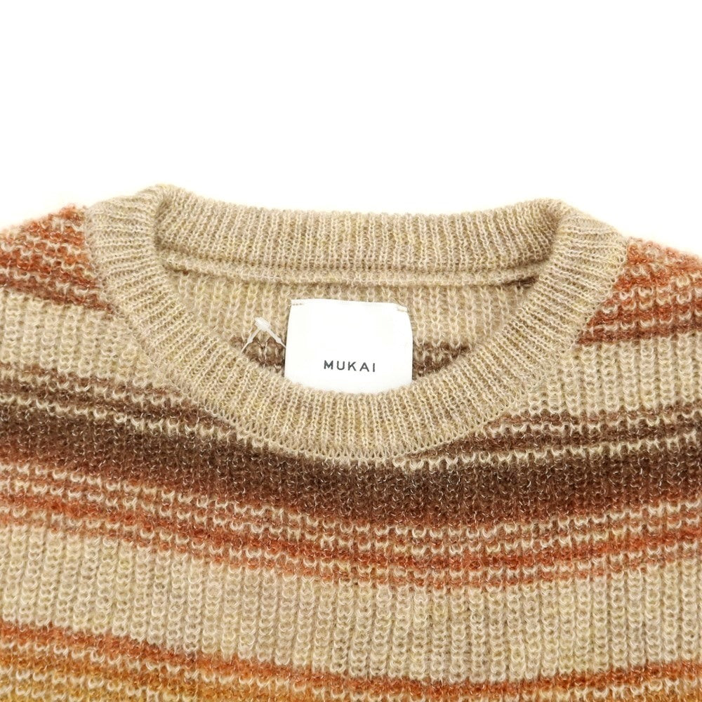 [Used] MUKAI 2022 Fall/Winter Pullover Knit 
Brown beige x multi-color [Size 1] [BRW] [A/W] [Condition Rank A] [Men&