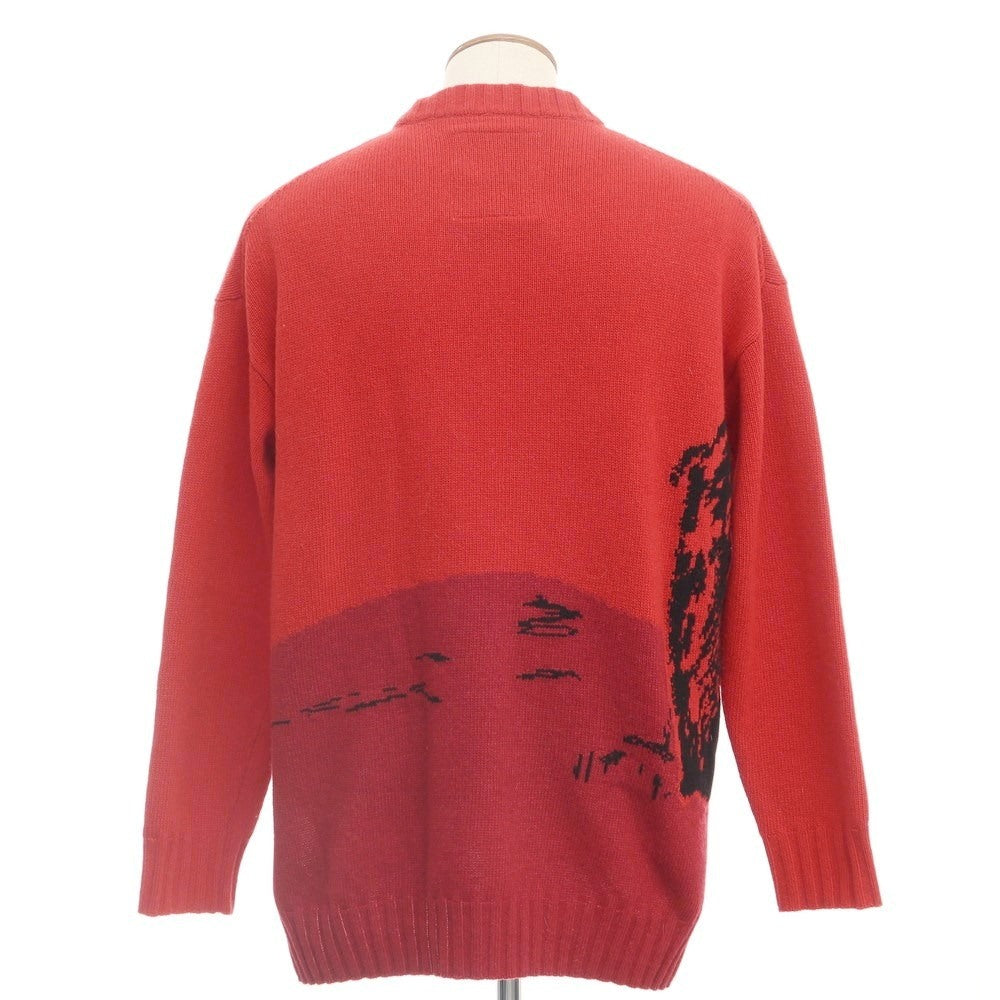 【中古】エンポリオ アルマーニ EMPORIO ARMANI 2022年秋冬 プルオーバーニット
 レッドxブラック【サイズM】【RED】【A/W】【状態ランクB】【メンズ】
【769688】[EPD]