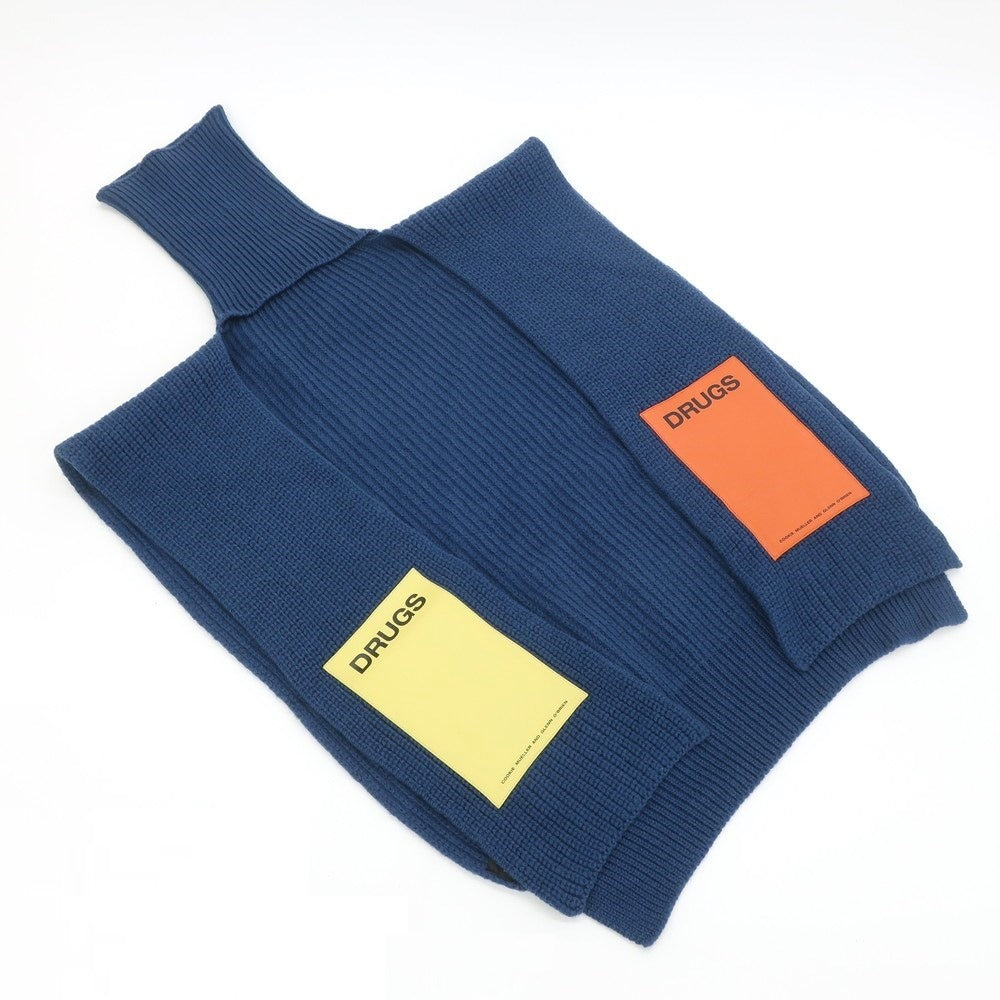 [Used] RAF SIMONS Wool Knit Vest Snood Dark Blue [Size ONE] [BLU] [A/W] [Condition Rank B] ​​[Men&