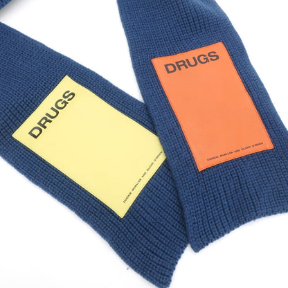 [Used] RAF SIMONS Wool Knit Vest Snood Dark Blue [Size ONE] [BLU] [A/W] [Condition Rank B] ​​[Men&