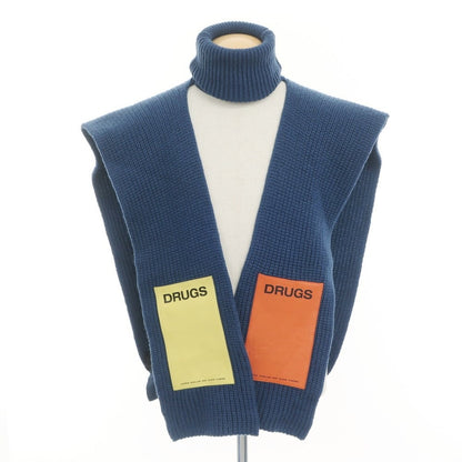 [Used] RAF SIMONS Wool Knit Vest Snood Dark Blue [Size ONE] [BLU] [A/W] [Condition Rank B] ​​[Men&
