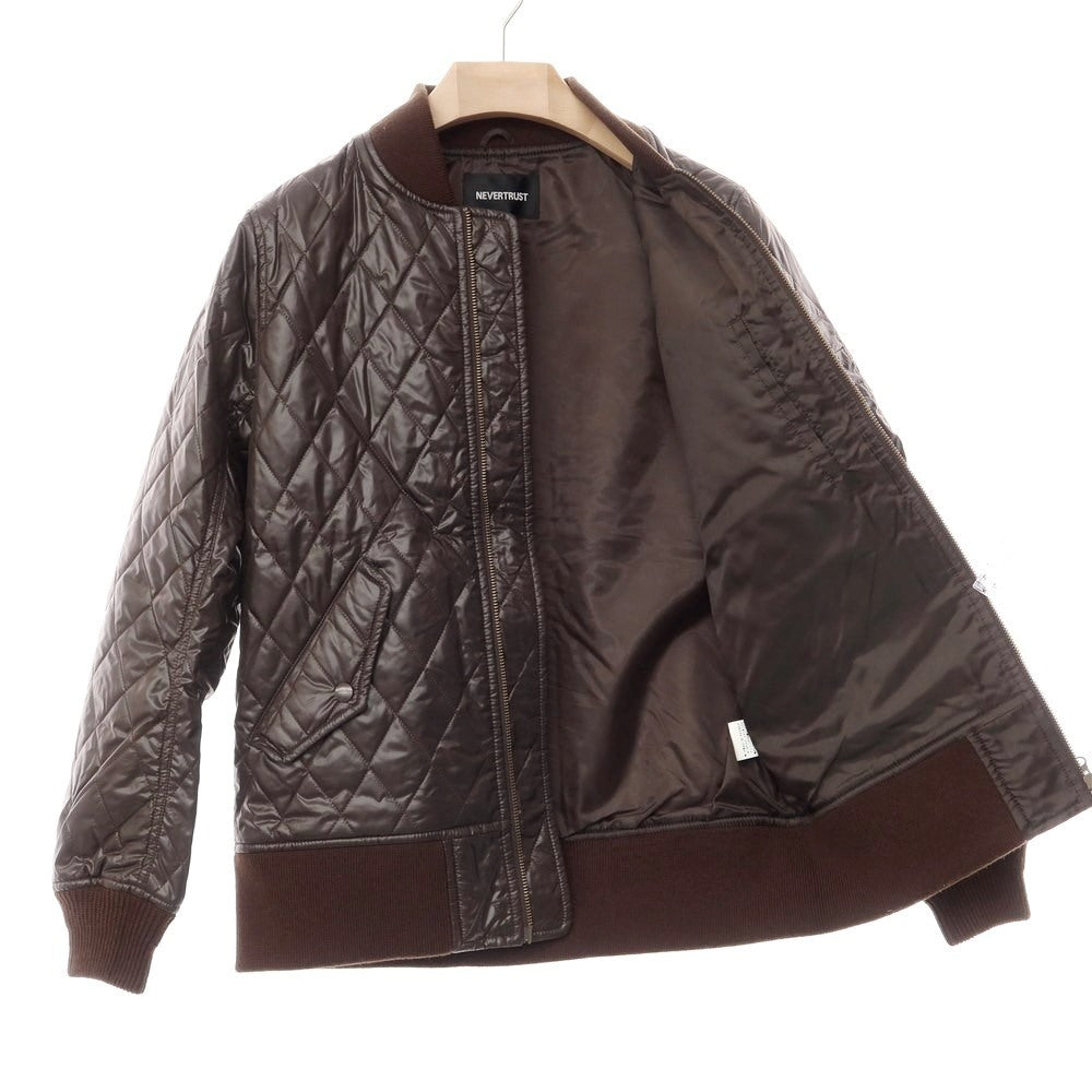[Used] NEVERTRUST Polyester Quilted Blouson Dark Brown [Size 3] [BRW] [A/W] [Condition Rank A] [Men&