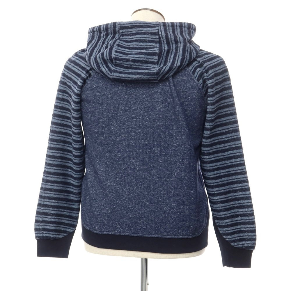 【中古】【未使用】ロベルトコリーナ ROBERTO COLLINA スウェット切替 ジップアップパーカー ネイビー【サイズ48】【NVY】【A/W】【状態ランクS】【メンズ】【769092】
