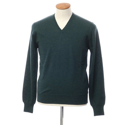 [Used] Heritage High Gauge Wool V-neck Knit Dark Green [Size S/48] [GRN] [A/W] [Condition Rank A] [Men&
