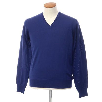 [Used] Heritage High Gauge Wool V-Neck Knit Navy Blue [Size S/48] [NVY] [A/W] [Condition Rank A] [Men&