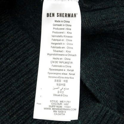 [Used] [Unused] Ben Sherman Mid-gauge Wool Nylon Pullover Stand Collar Knit Dark Green [Size S] [GRN] [A/W] [Condition Rank S] [Men&