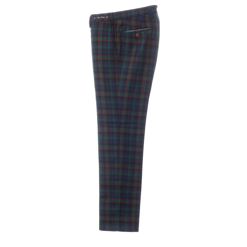 [Used] PT01 Mc.Kay Wool Check Casual Slacks Pants Green x Navy [Size 44] [GRN] [A/W] [Condition Rank A] [Men&