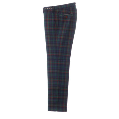 [Used] PT01 Mc.Kay Wool Check Casual Slacks Pants Green x Navy [Size 44] [GRN] [A/W] [Condition Rank A] [Men&